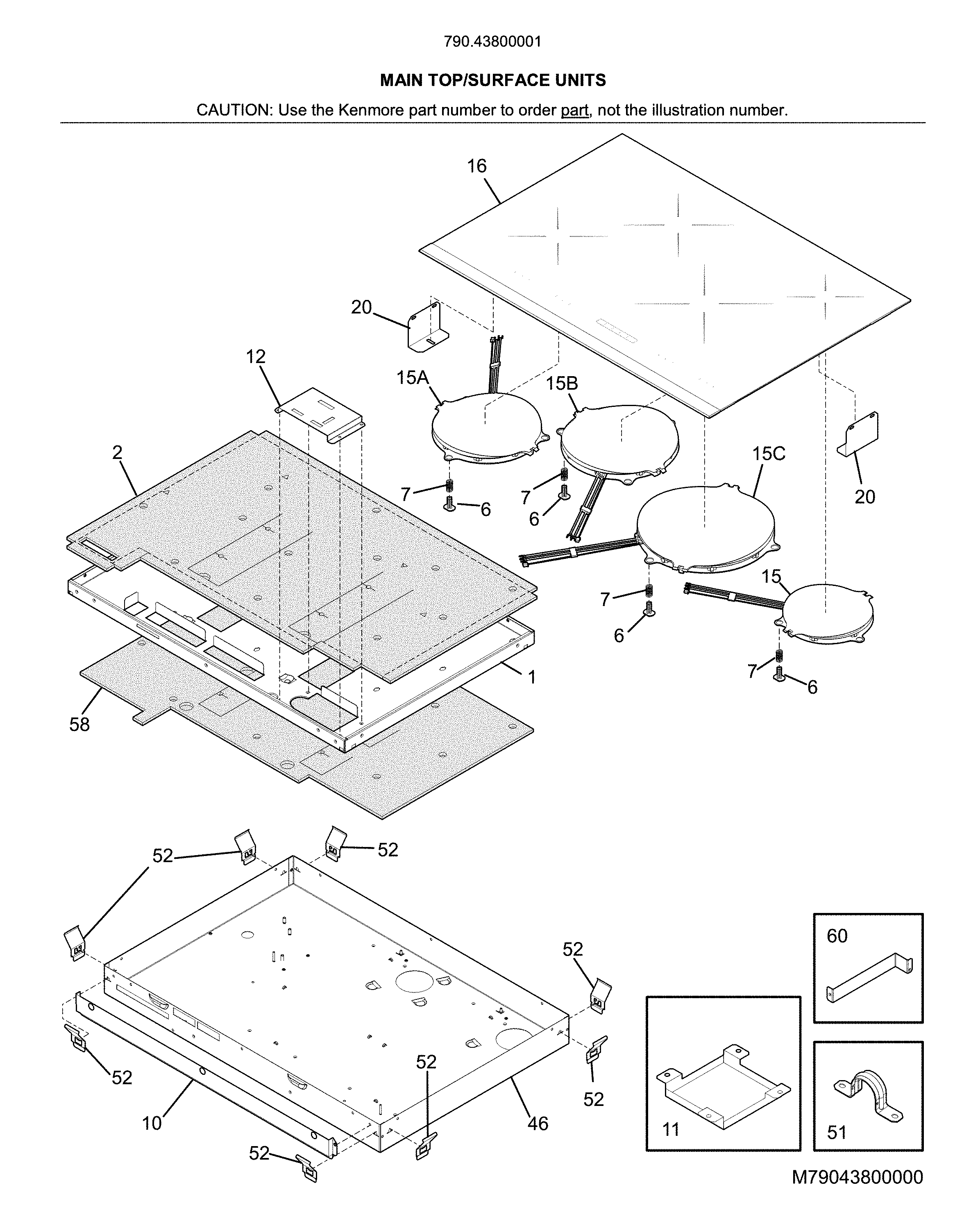 Main top/surface units