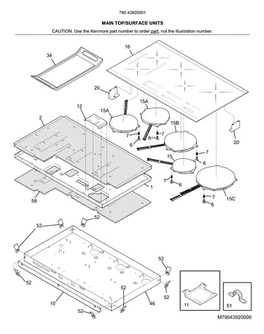 Main top/surface units