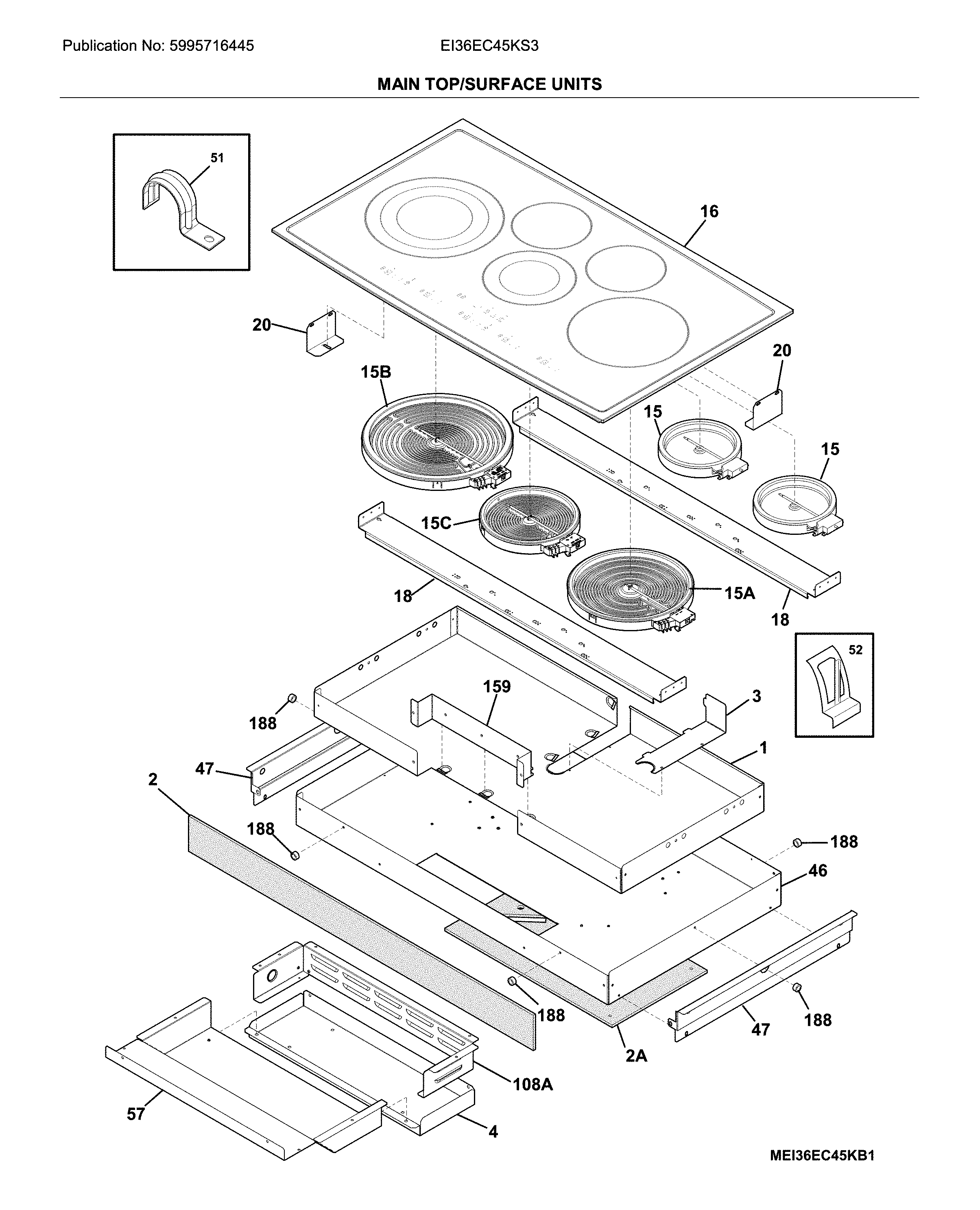 Main top/surface units