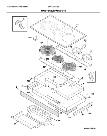 Main top/surface units