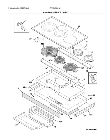 Main top/surface units