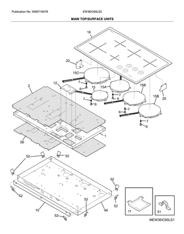 Main top/surface units