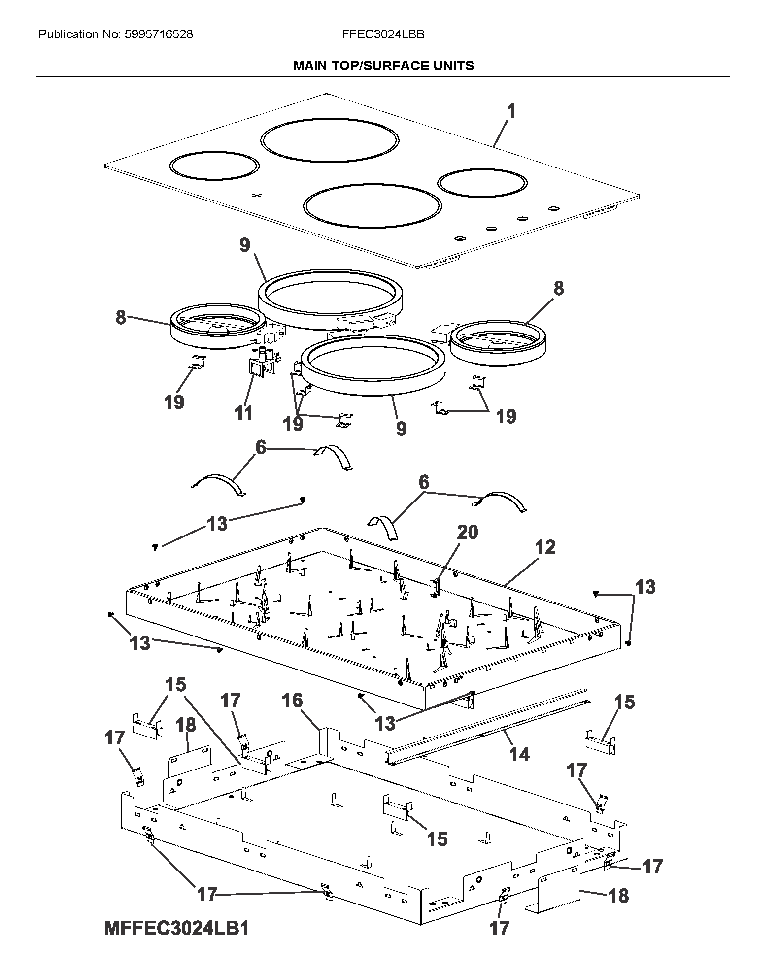 Main top/surface units