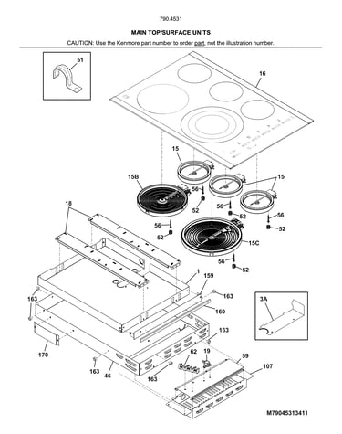 Main top/surface units