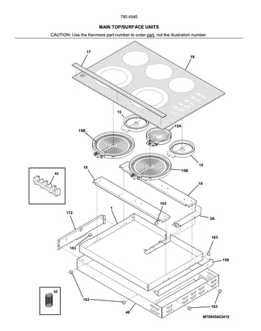 Main top/surface units