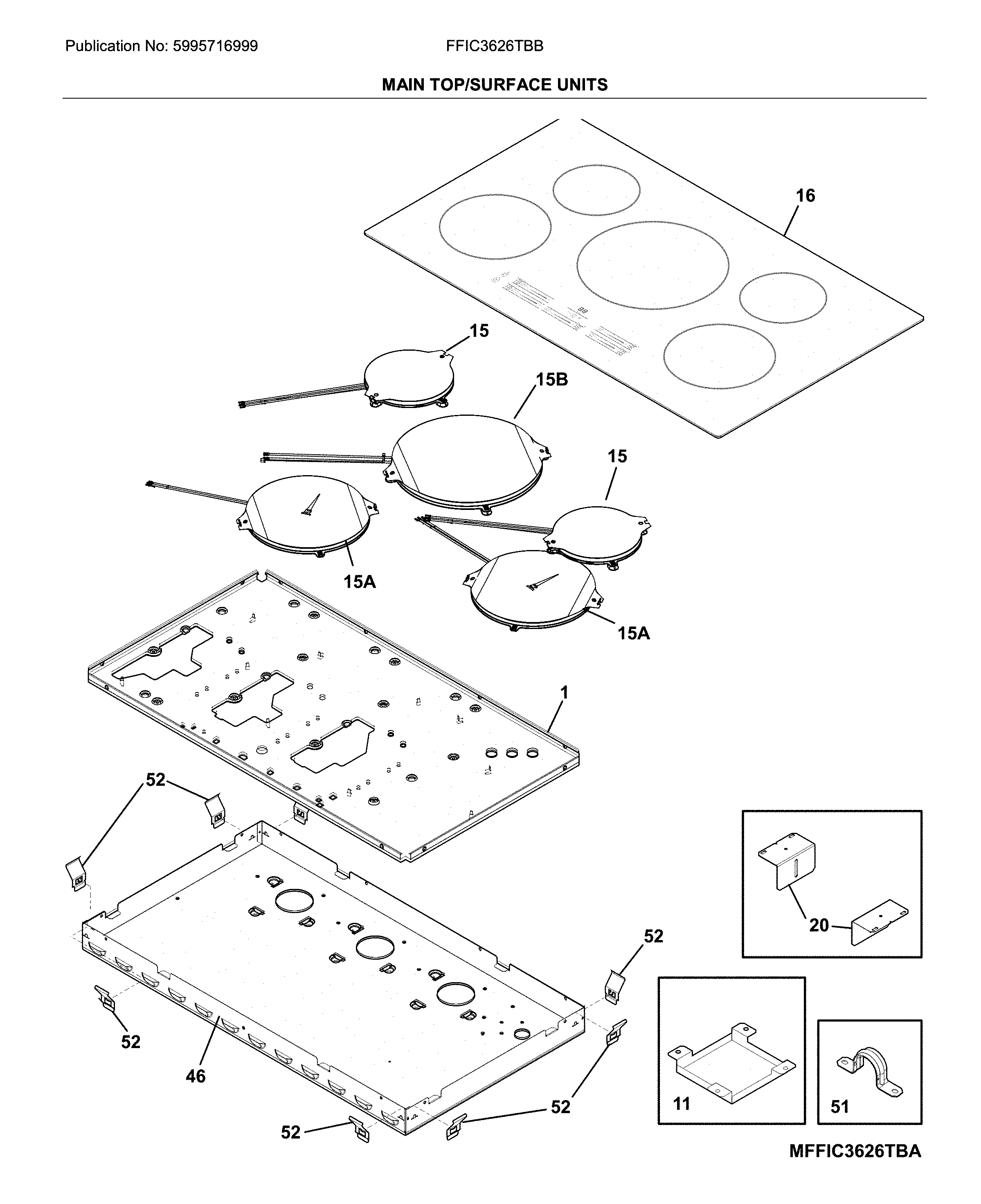 Main top/surface units