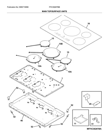 Main top/surface units