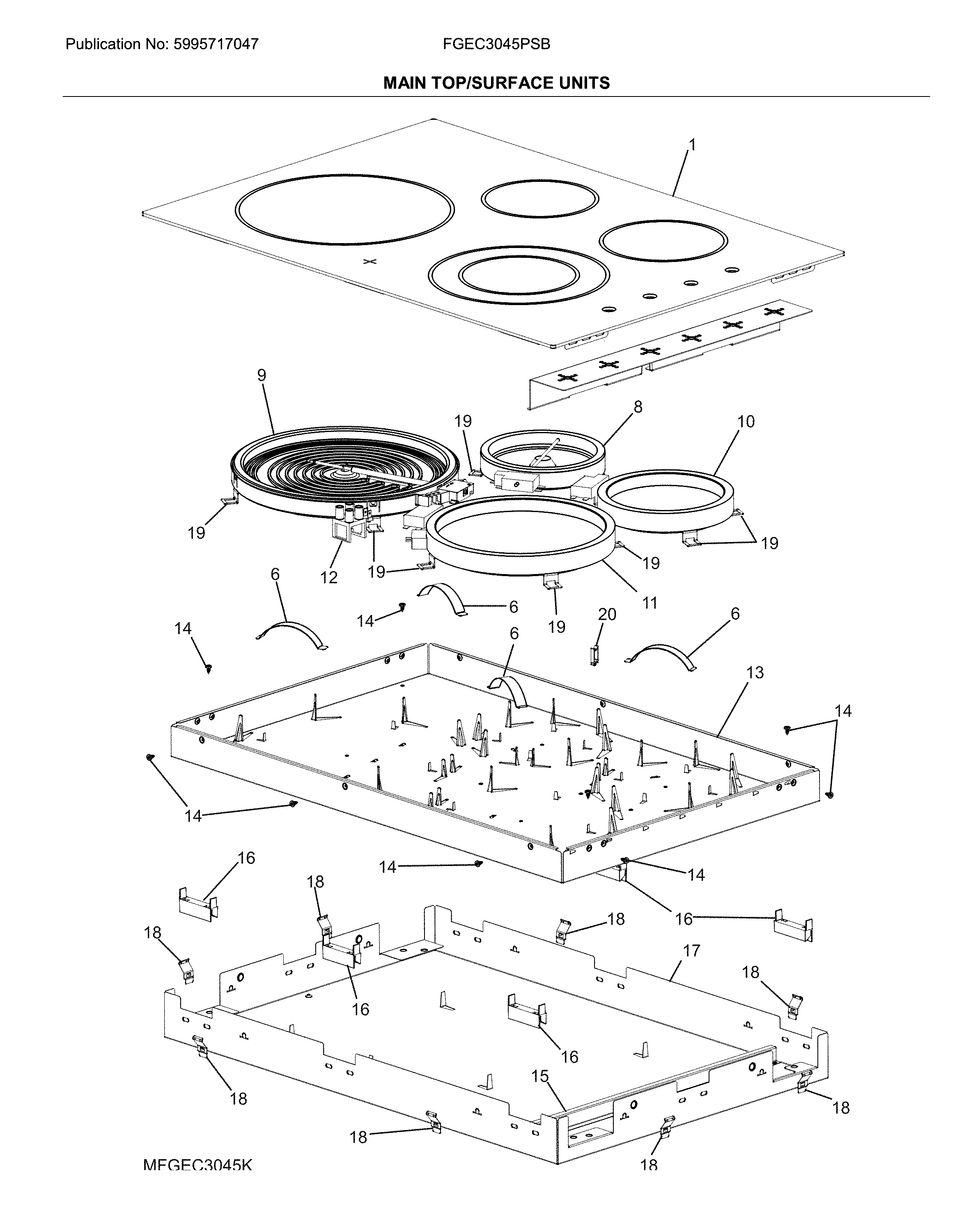 Main top/surface units