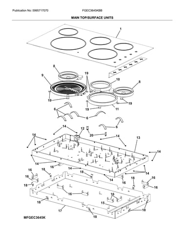 Main top/surface units
