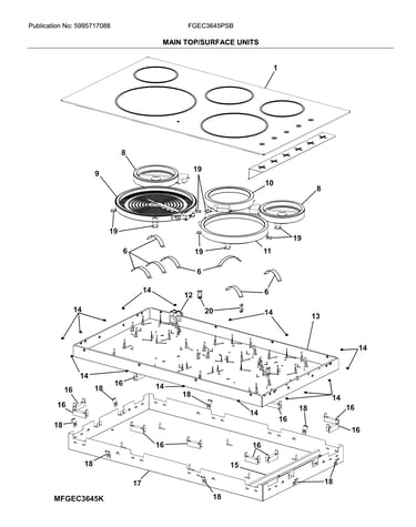Main top/surface units