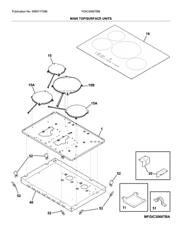 Main top/surface units