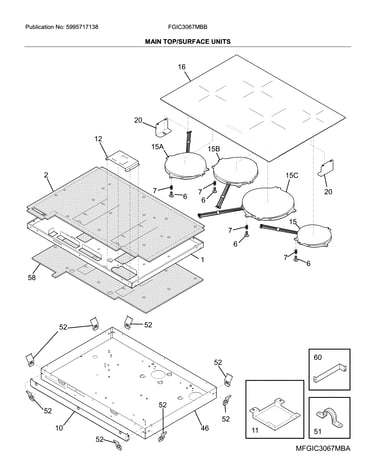 Main top/surface units