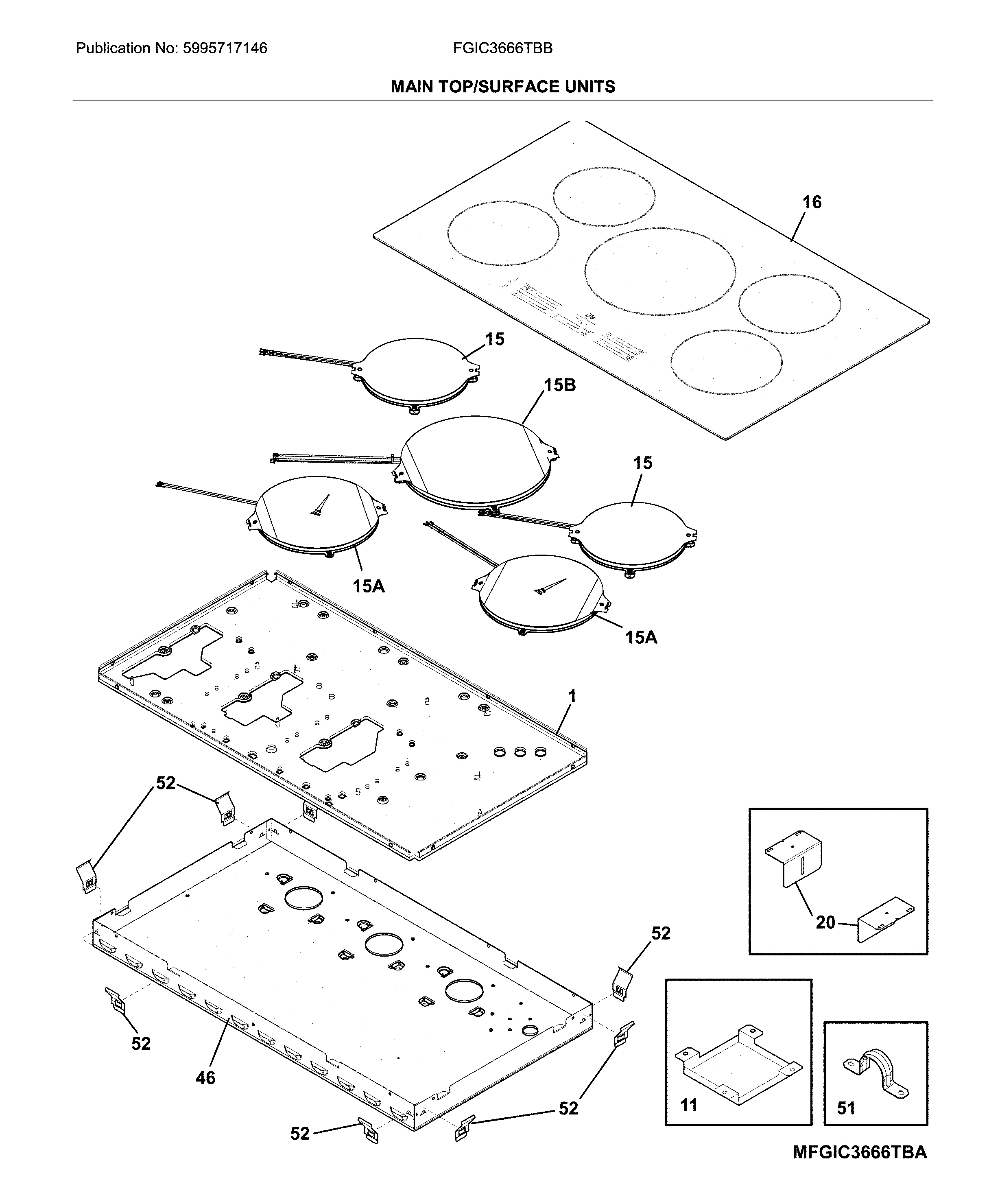 Main top/surface units