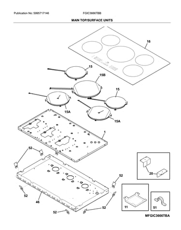 Main top/surface units