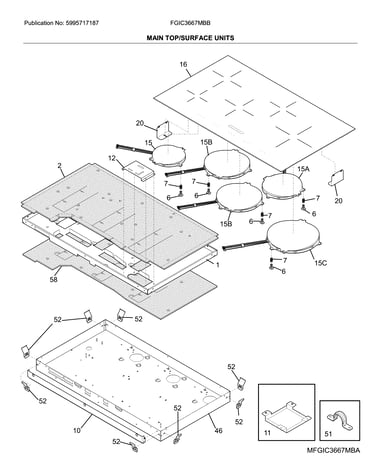 Main top/surface units