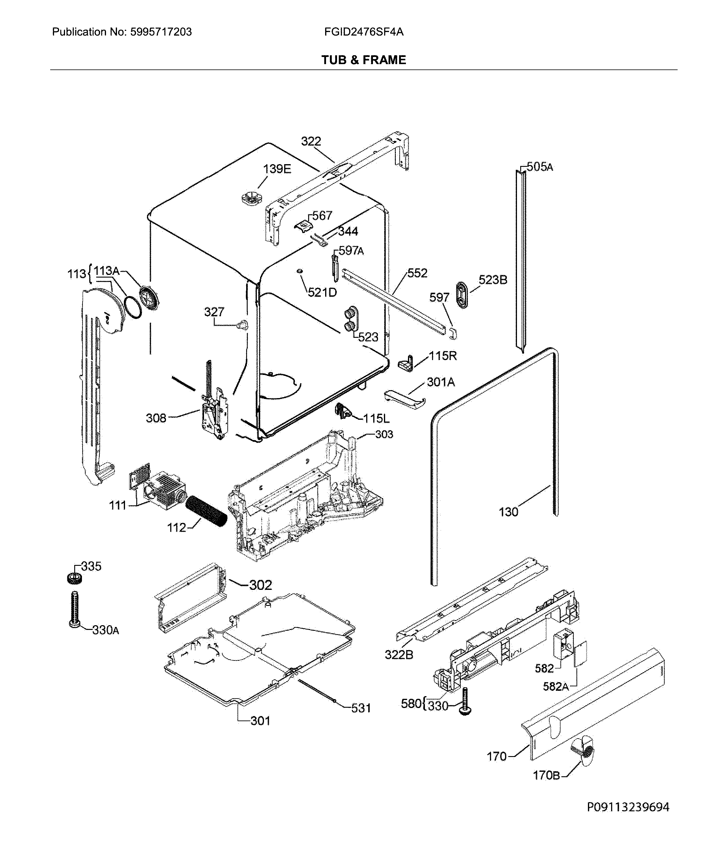Tub & frame