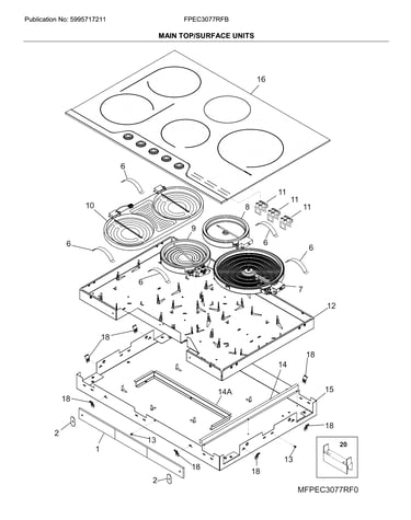 Main top/surface units