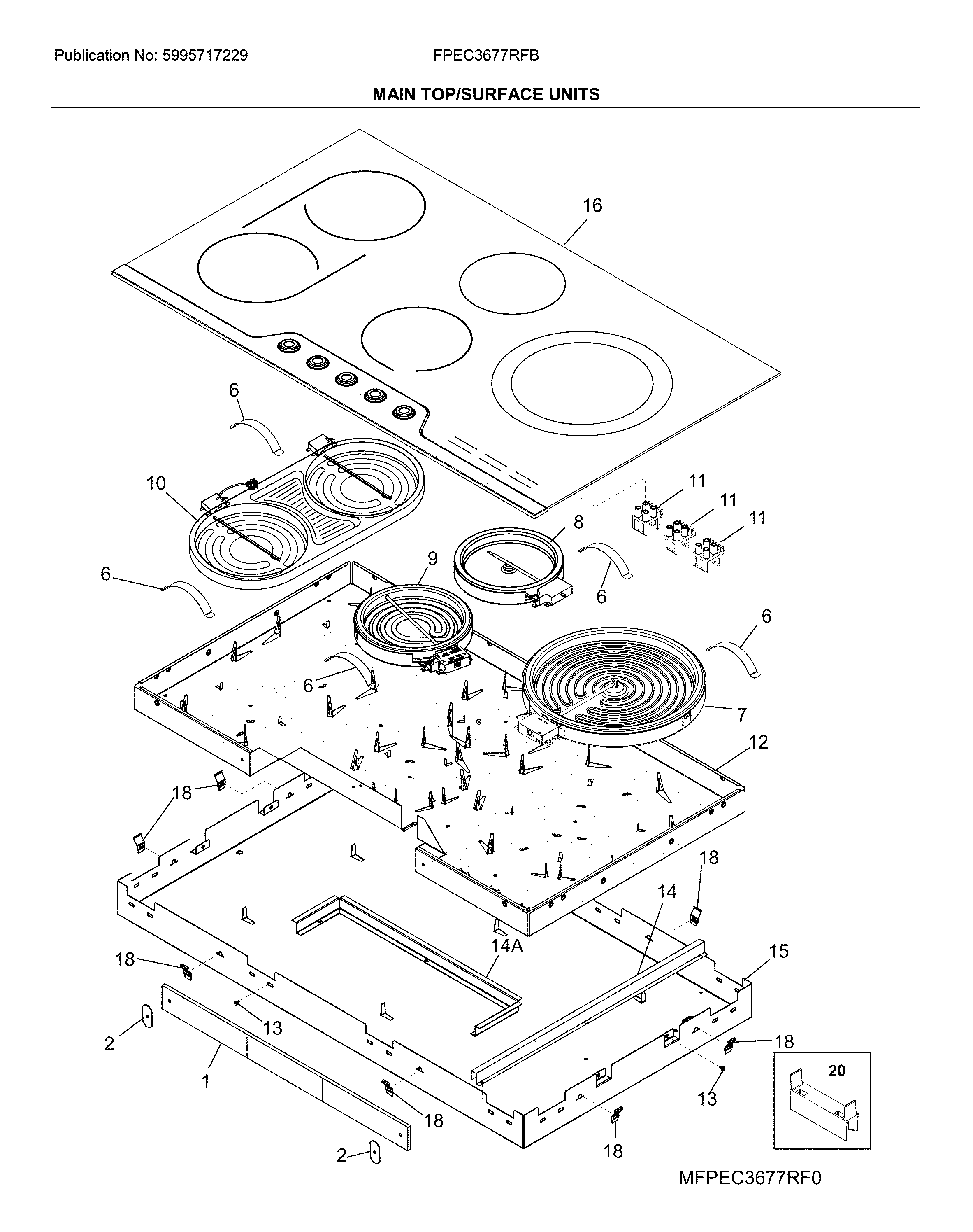 Main top/surface units