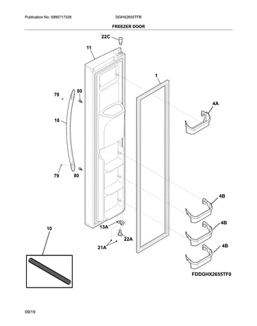 Freezer door