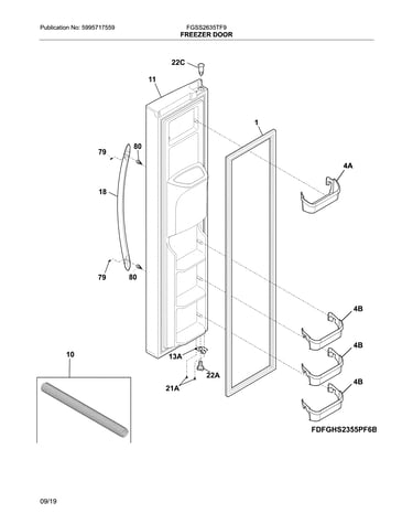 Freezer door