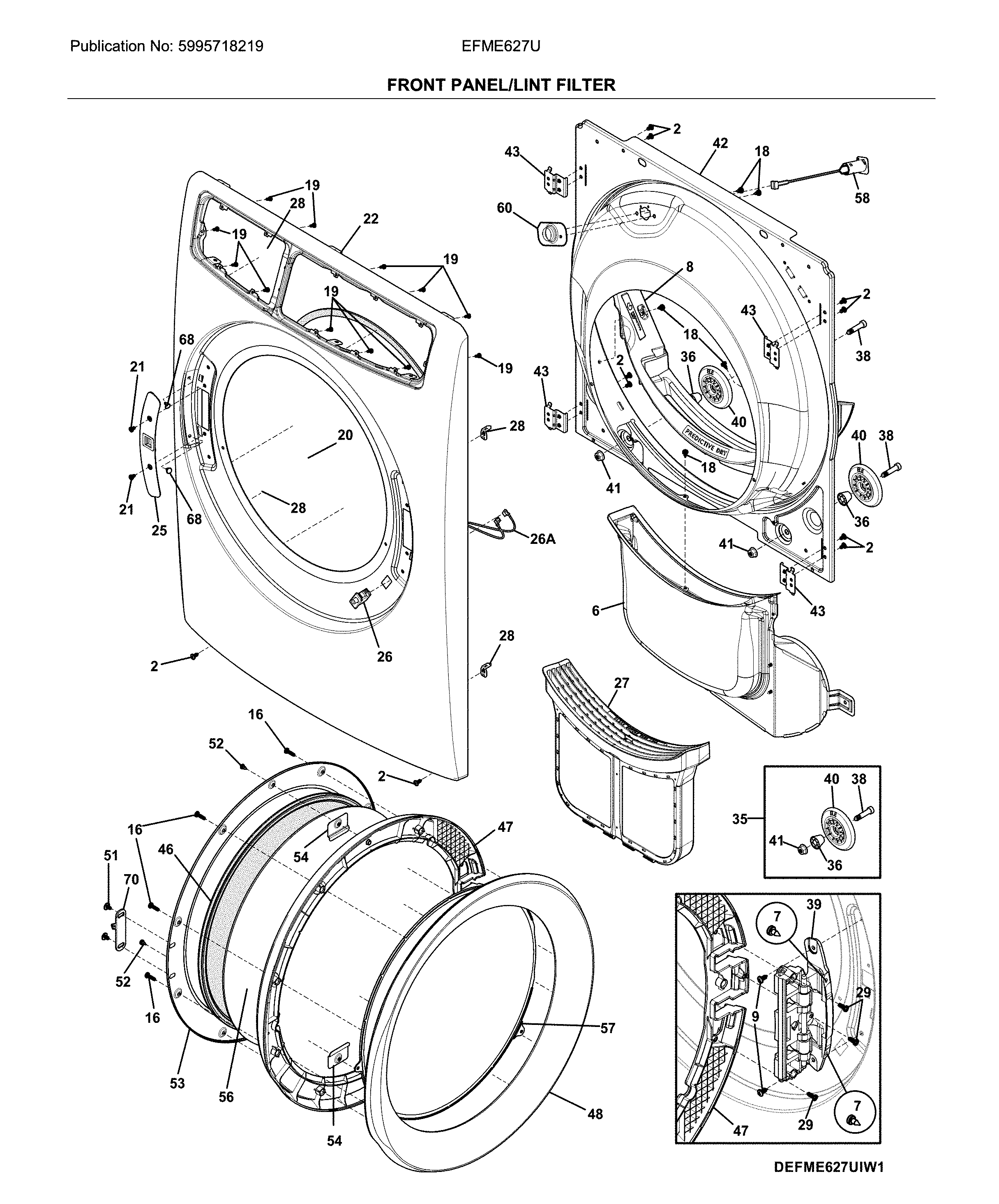 FRONT PANEL/LINT FILTER