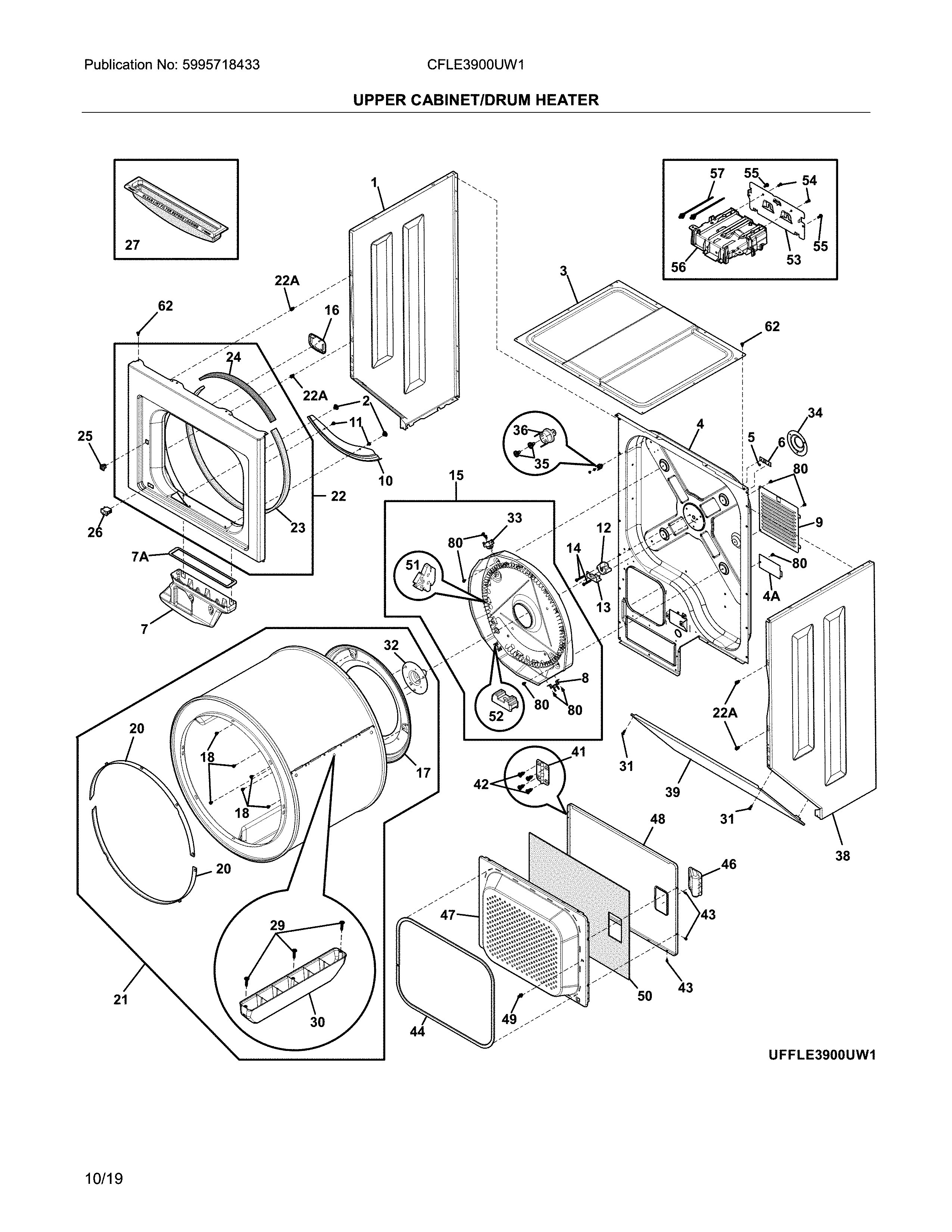 UPPER CABINET/DRUM HEATER