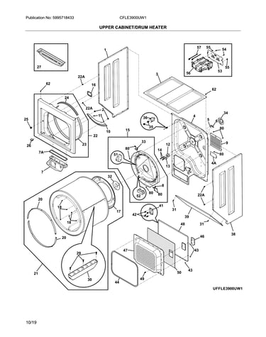 Upper cabinet/drum heater