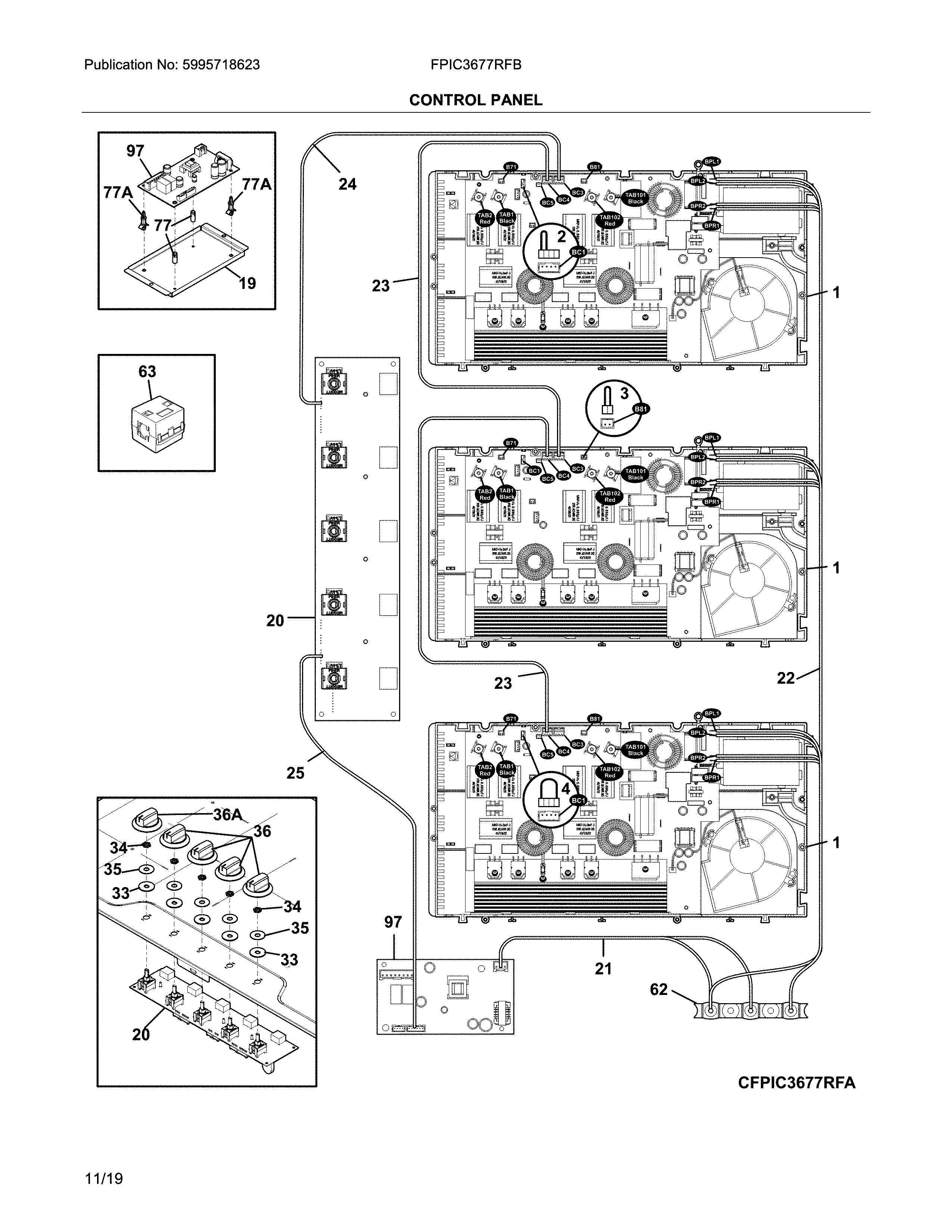 CONTROLS/INDUCTION UNIT