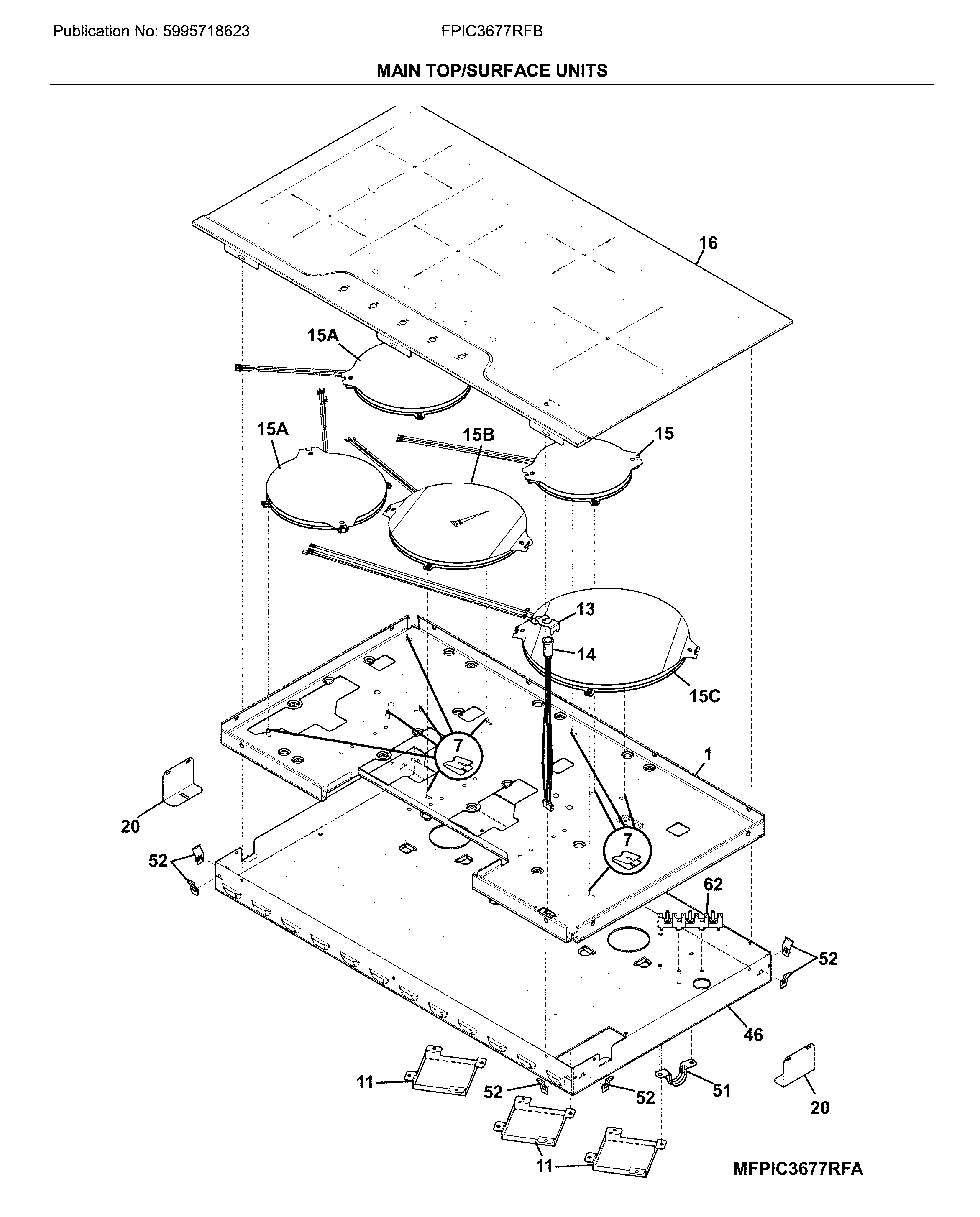 Main top/surface units