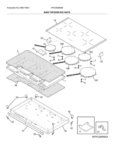 Main top/surface units