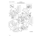 Frigidaire CFLE3900UW3 upper cabinet/drum heater diagram