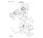 Frigidaire CFLE3900UW3 motor/blower/belt diagram
