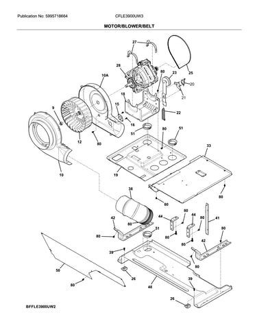 Motor/blower/belt