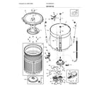 Frigidaire CFLE3900UW3 motor/tub diagram