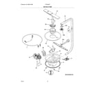 Frigidaire FFID2426TB1A motor & pump diagram