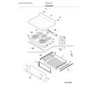 Frigidaire GCRE306CADB top/drawer diagram