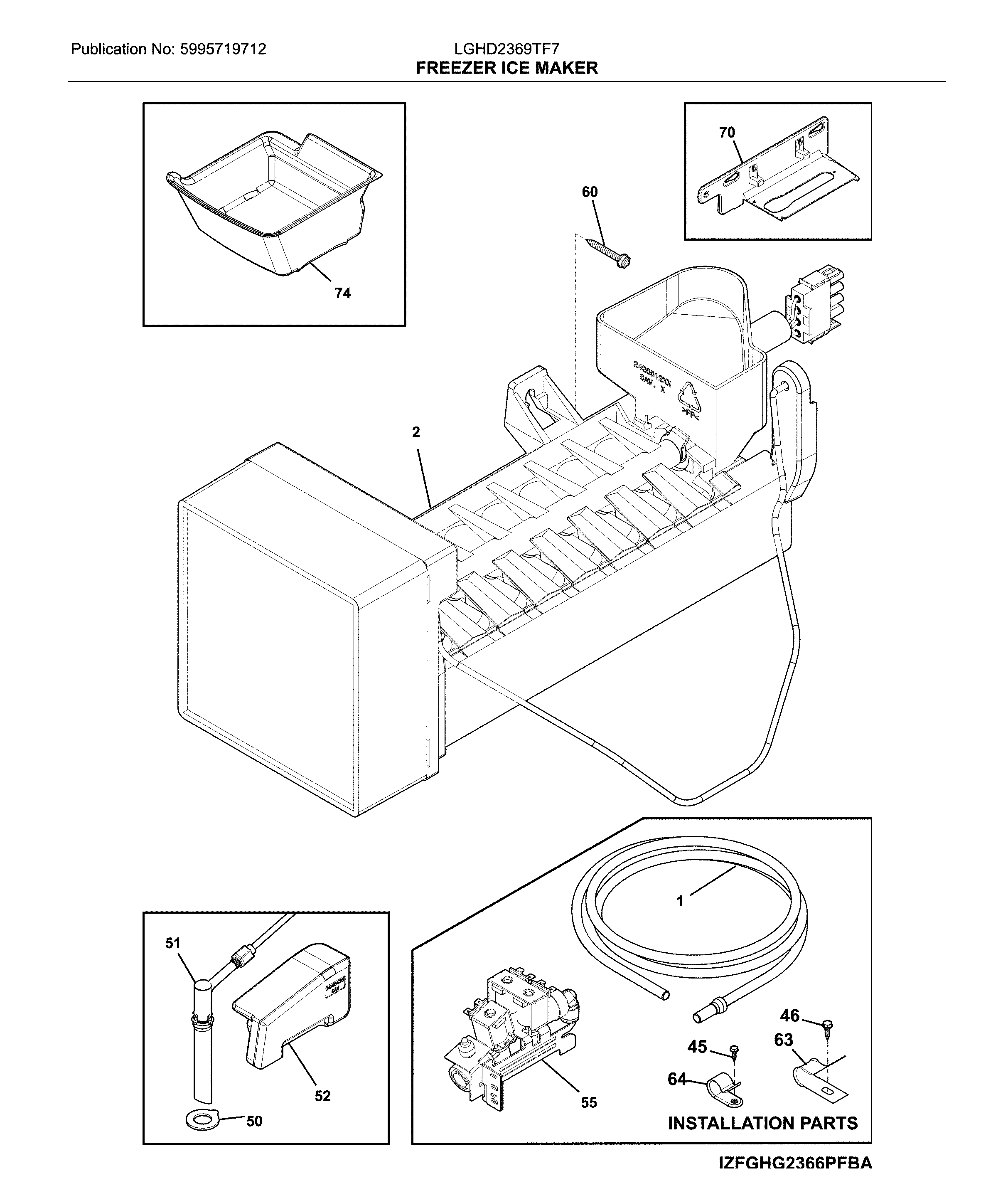 Freezer ice maker