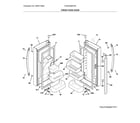 Frigidaire FGHD2368TD8 fresh food doors diagram