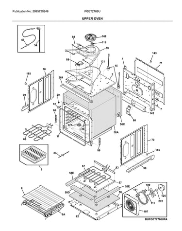 Upper wall oven