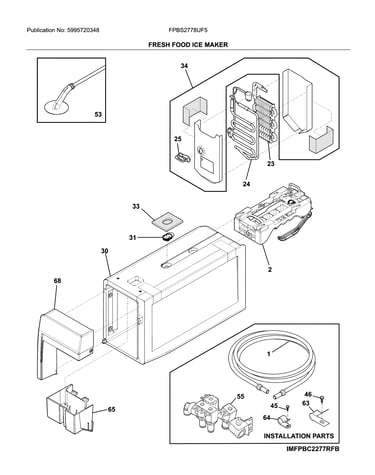 Fresh food ice maker