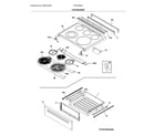 Frigidaire FFEH3054UWB top/drawer diagram