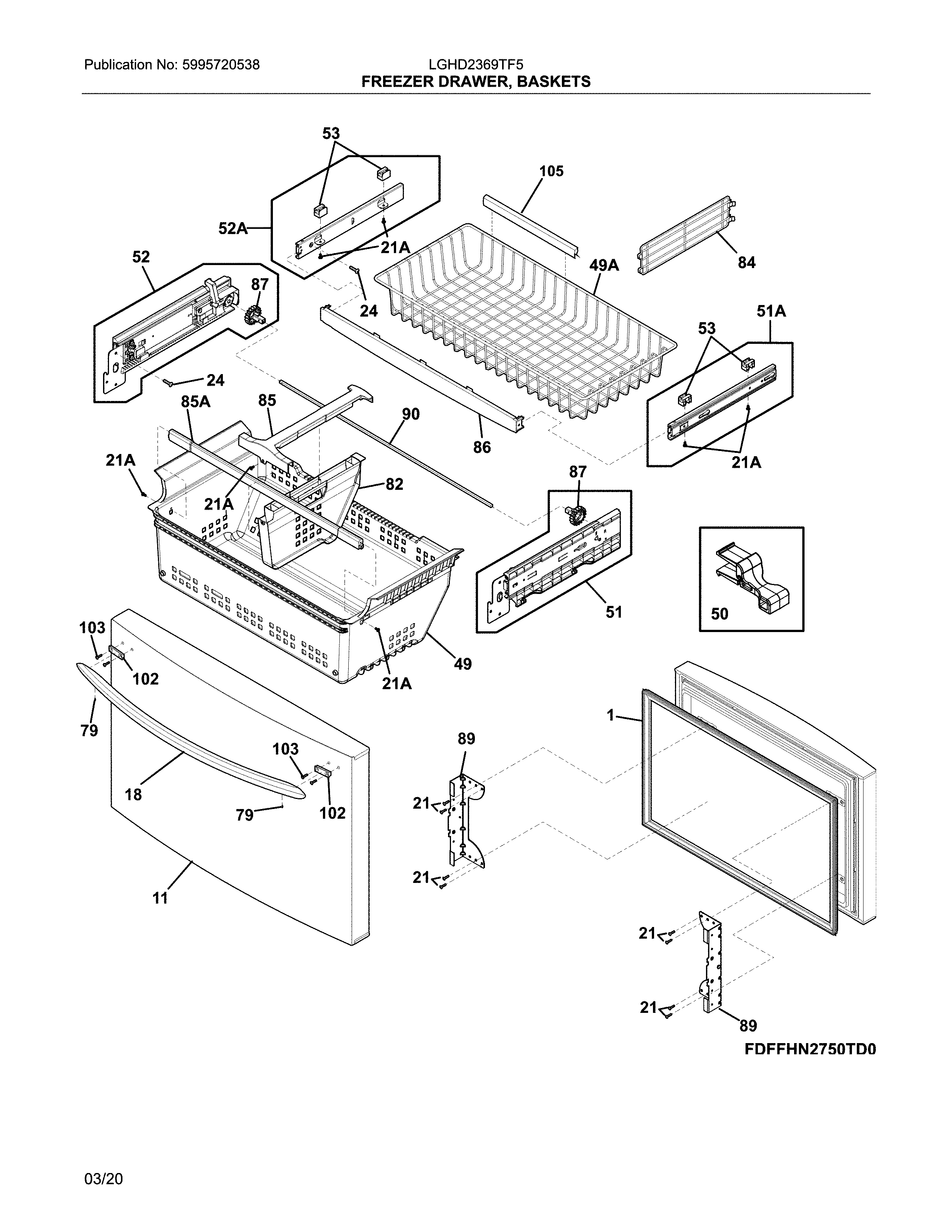 Freezer door