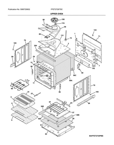 Upper wall oven
