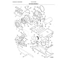 Frigidaire FFLG1011MW1 motor/blower/belt diagram