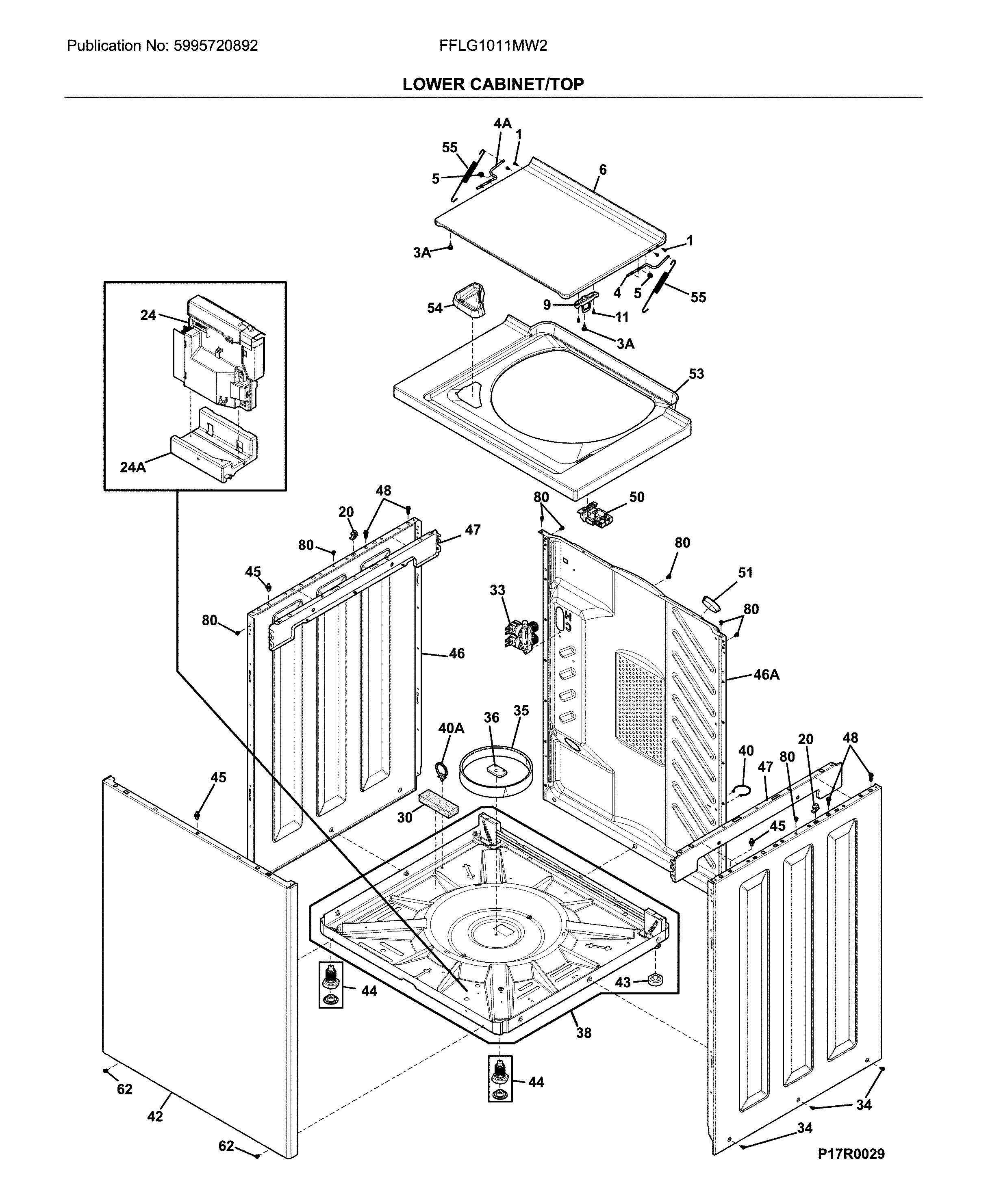 Lower cabinet/top