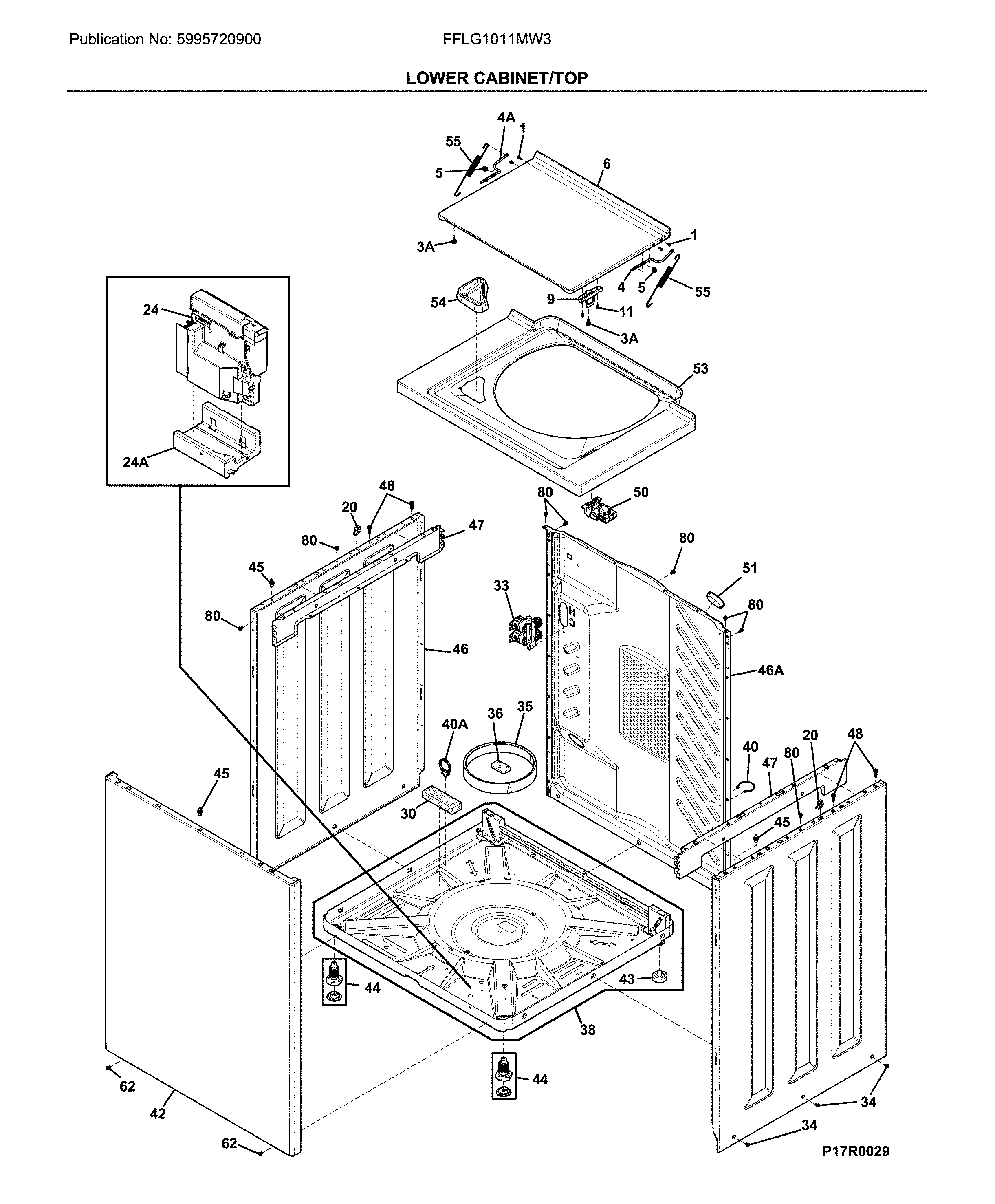 Lower cabinet/top