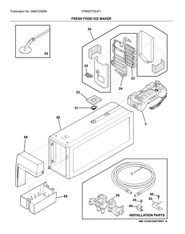Fresh food ice maker