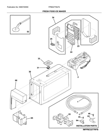 Fresh food ice maker