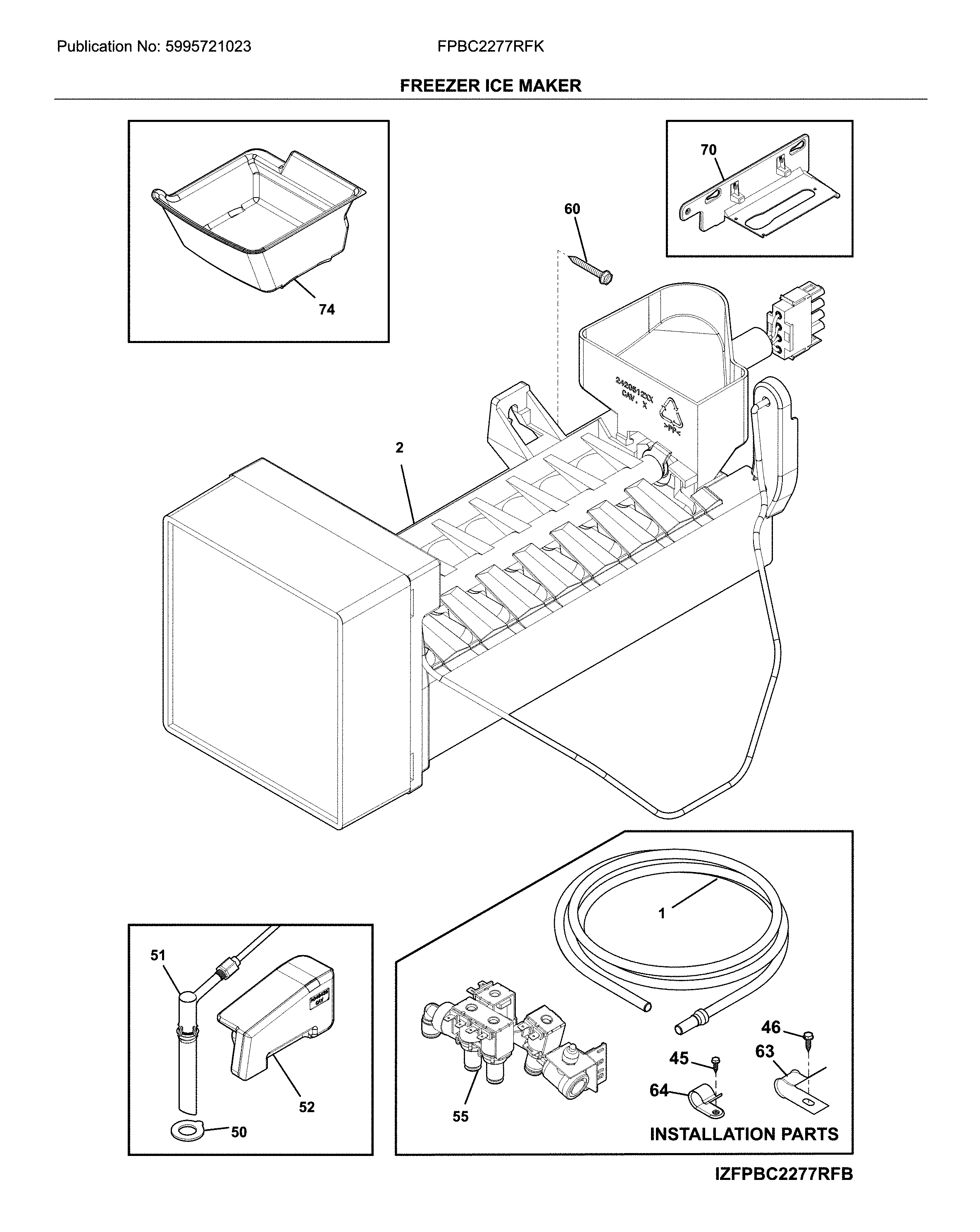 Freezer ice maker
