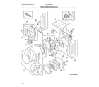 Frigidaire FLCE7522AW0 upper cabinet/drum heater diagram